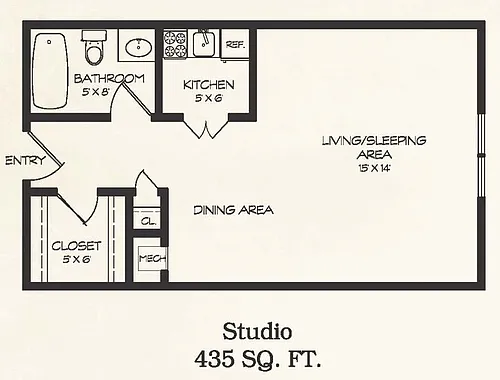 Floor plan Studio