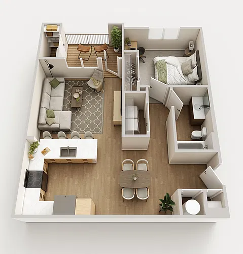 Floor plan 1 BR