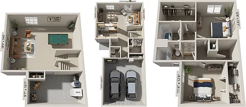 Floor plan Two Bedroom Two-Story