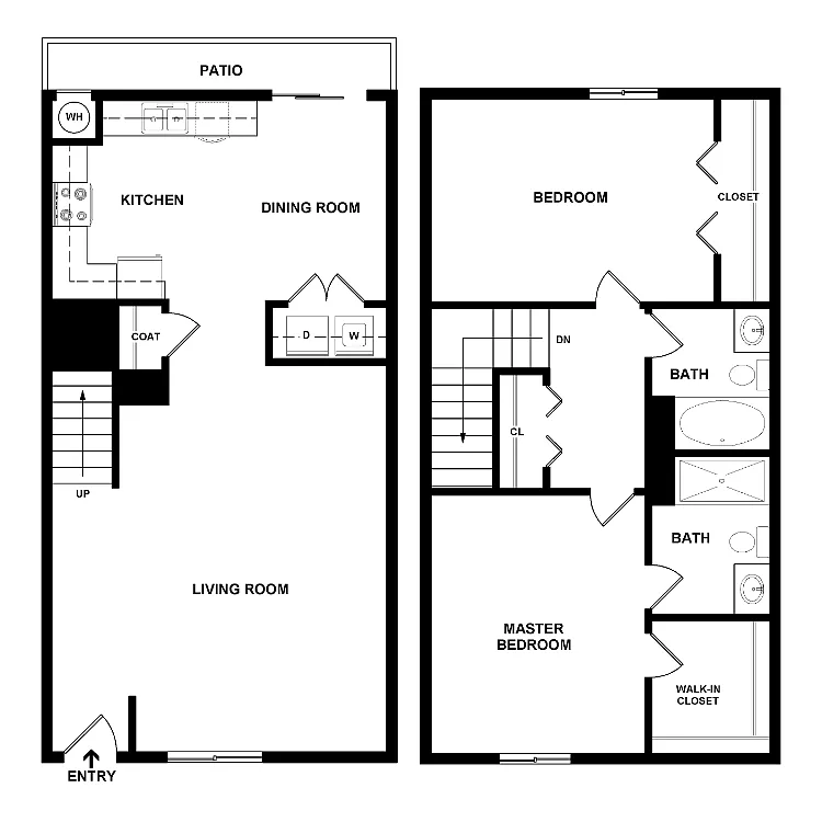 Floor plan 2 Bedroom 2 Bathroom C