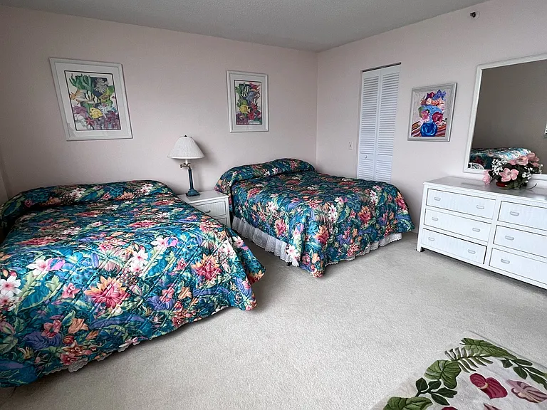 Second bedroom with two full size beds