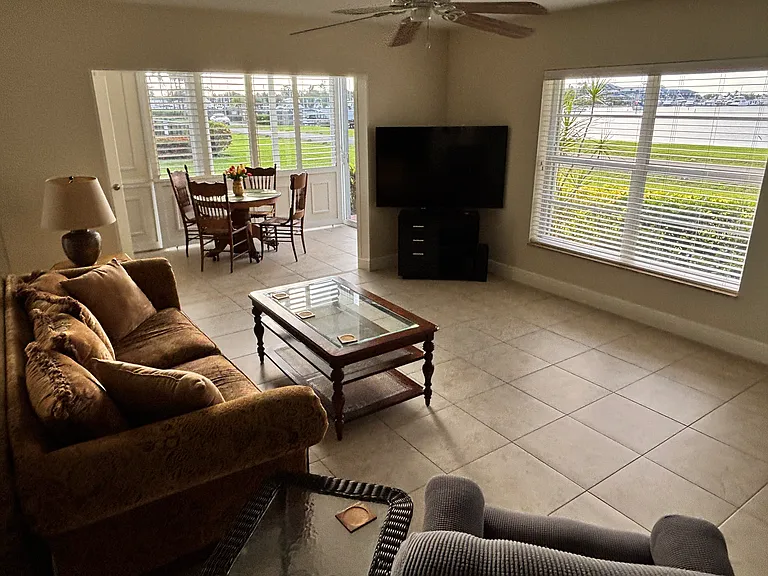 Living Room with view of harbor