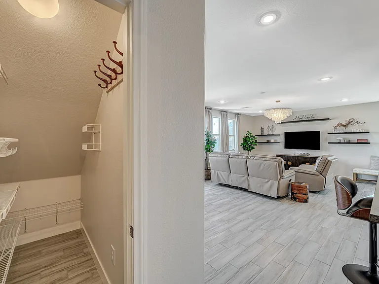 Under Stairs Closet with organizer and digital lock