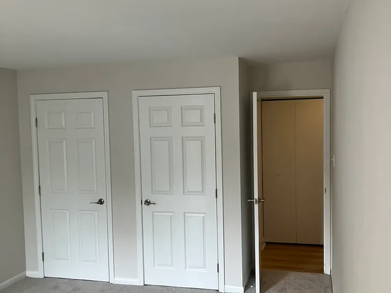 Bedroom with large closets