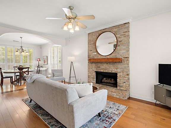 Living Room with gas log burning fireplace