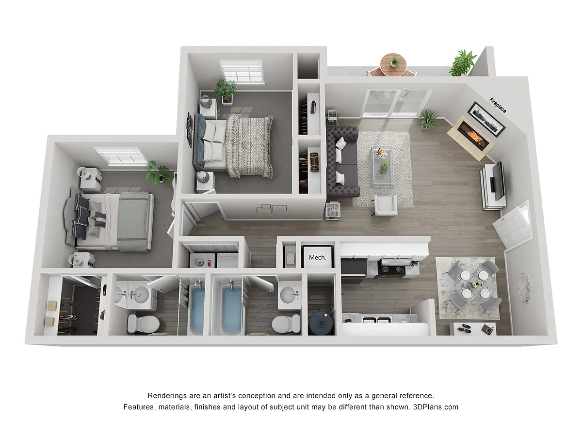 Floor plan 2x2 STANDARD