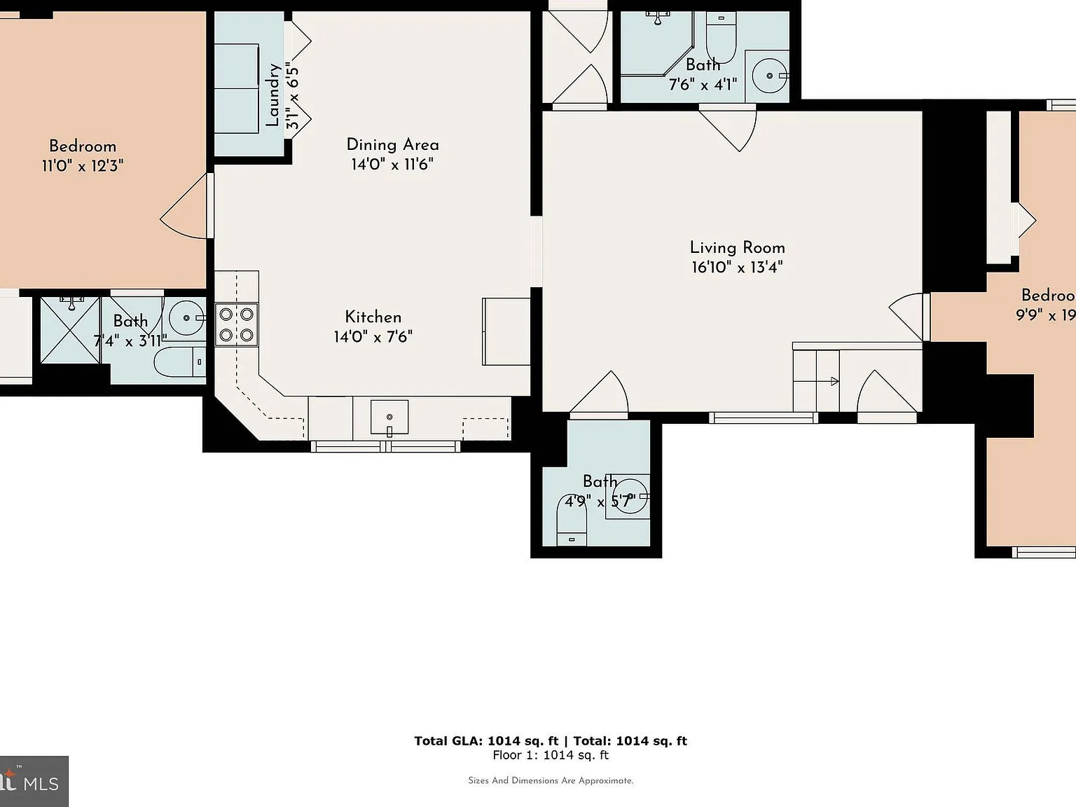 2 bed, 2.5 bath, 836 sqft, $1,955 — Photo 3