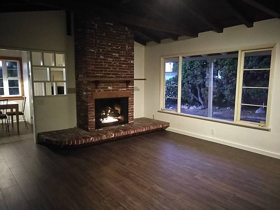 Living room with fireplace