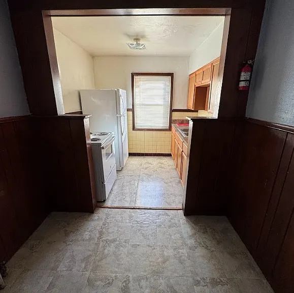 Dining room and kitchen