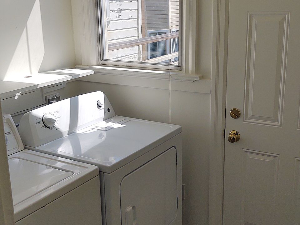 Full size washer and dryer included in unit.