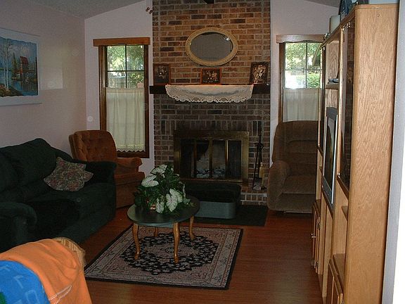 living room with fireplace