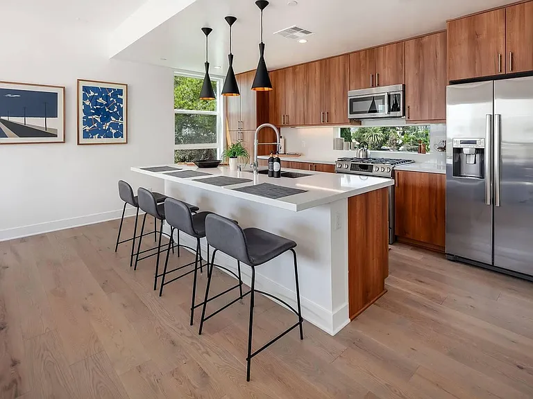 Complete kitchen (3rd floor) with new appliances and large center island.