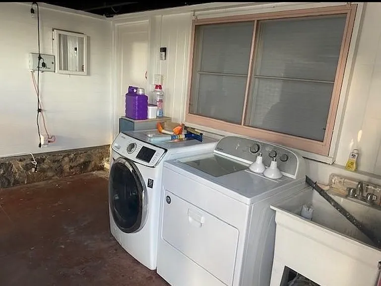 washer dryer in garage