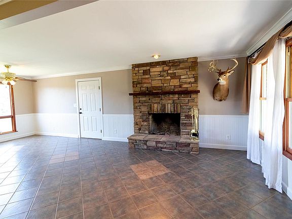 View of hearth room and dining area