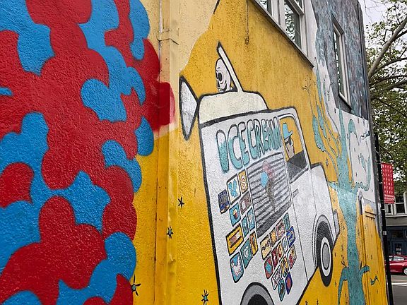 Front of the Building...Part of the Temescal Mural Map