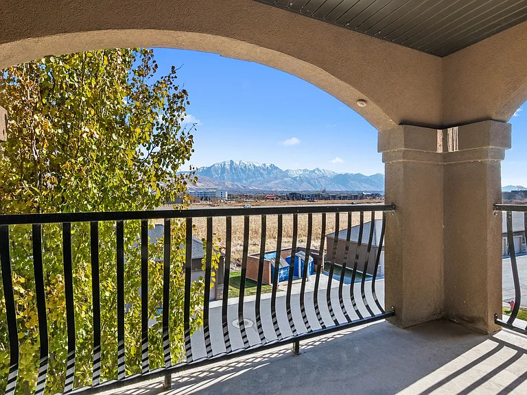 Balcony off living room area