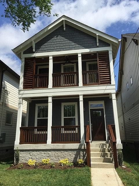 Front Elevation w/two covered porches