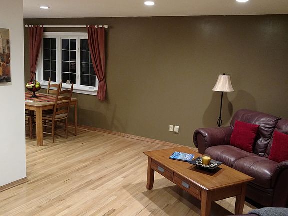 Living room view dining