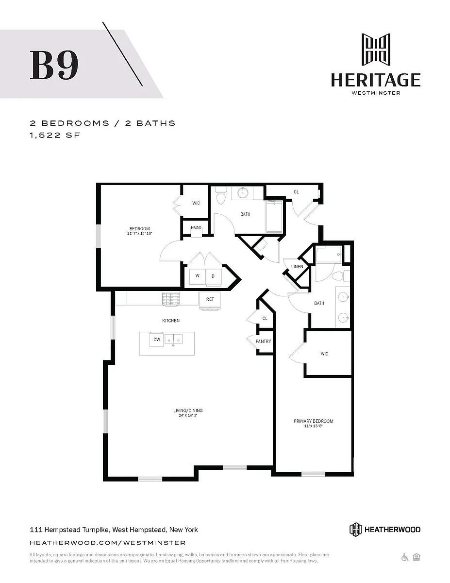 Floor plan 2 Bed, 2 Bath - B9