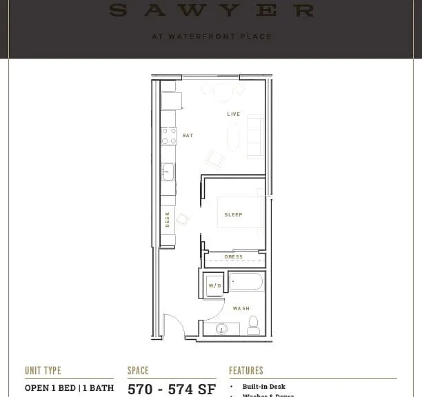 Explore The Sawyer's efficient layout designed for modern living. Explore The Sawyer's efficient layout designed for modern living.