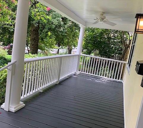 The perfect Southern porch for enjoying your morning coffee!