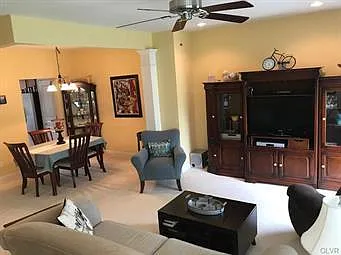 Living Room with View of Dining Area