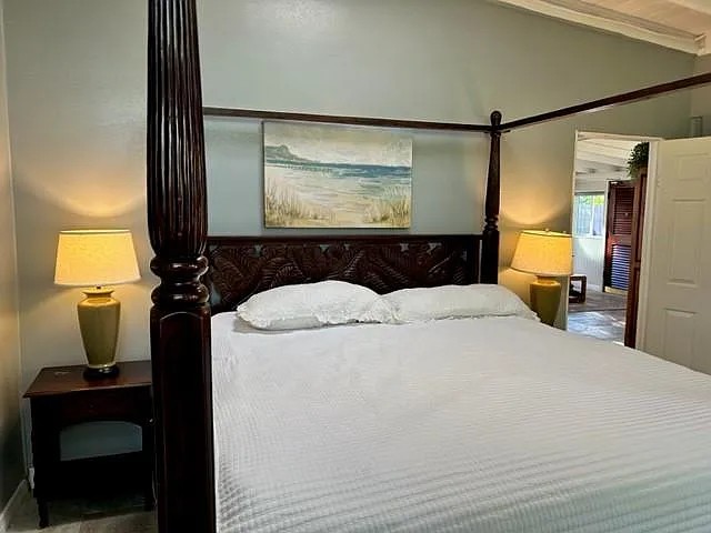 Carved Mahogany King Bed