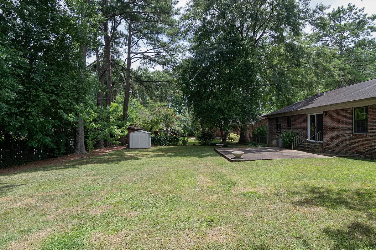 FULLY FENCED IN BACK YARD with TOOL SHED - 3833 Asbury Pl
