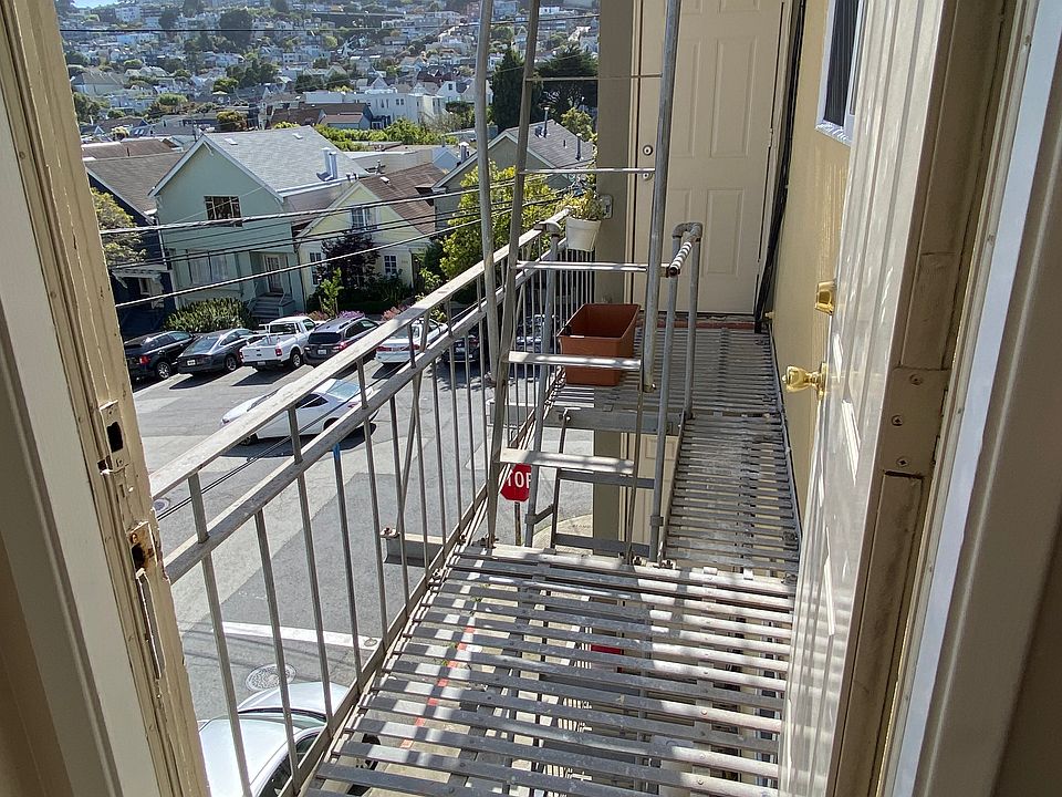 Fire escape door from within living room