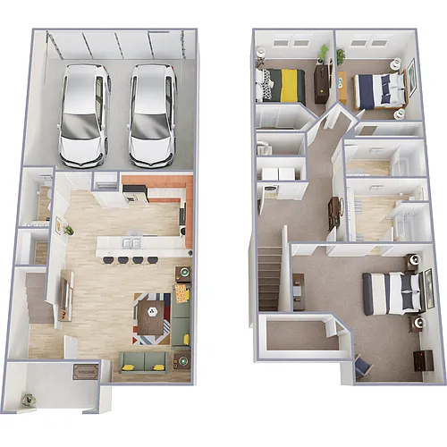 Floor plan Emerald 2-Car Garage Attached