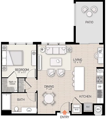 Floor plan River View I - Plan H