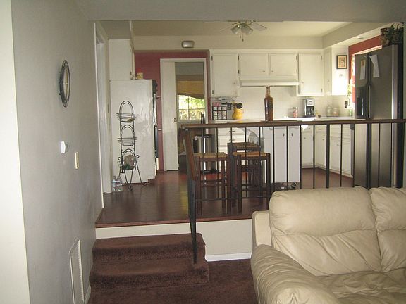 view from den of kitchen