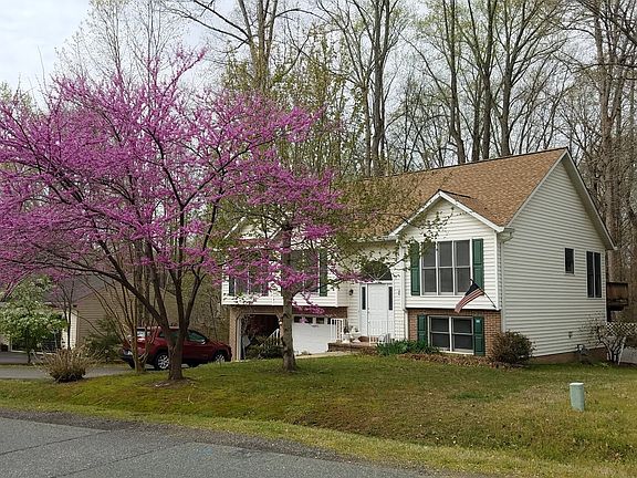 Front yard view with redbud 