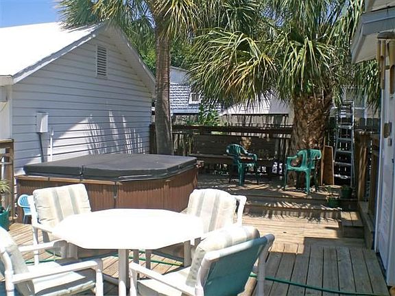 Hot tub on large deck