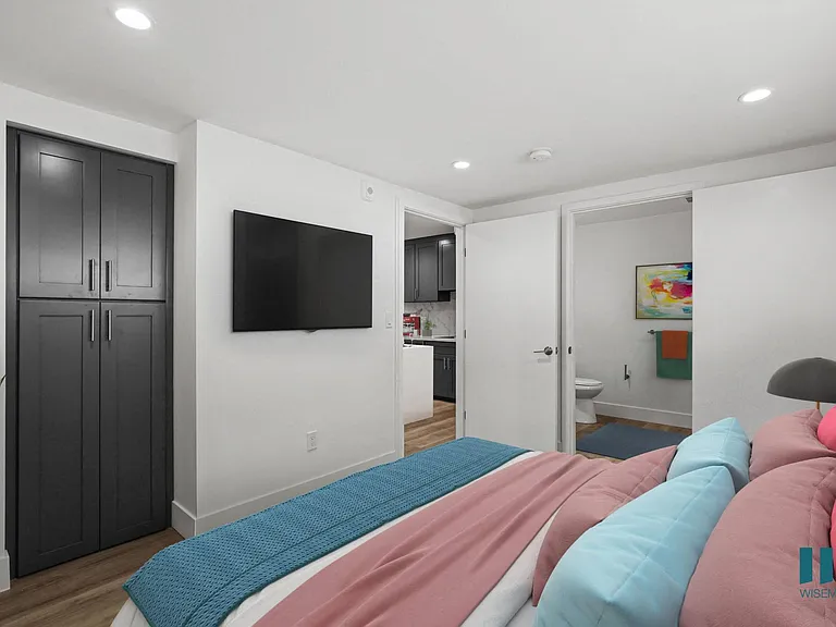 Bedroom with Built-In Cabinet Storage