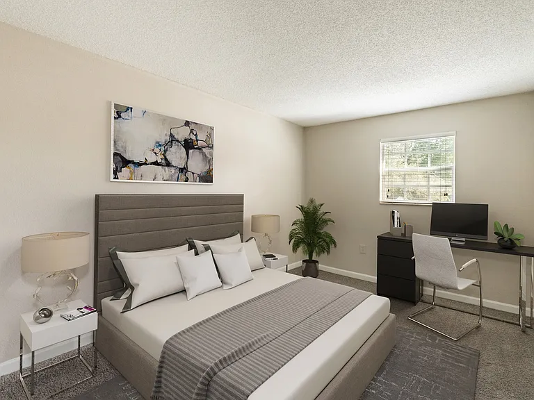 Virtually Staged Bedroom