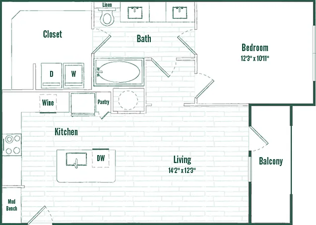 A3 | 1 bed 1 bath | 710 sq ft. A3 | 1 bed 1 bath | 710 sq ft.