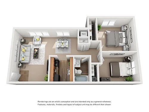 Floor plan Two Bedroom
