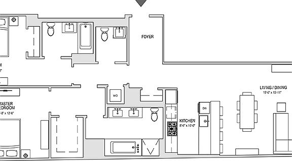 2nd image of 91 Leonard St Unit 8C