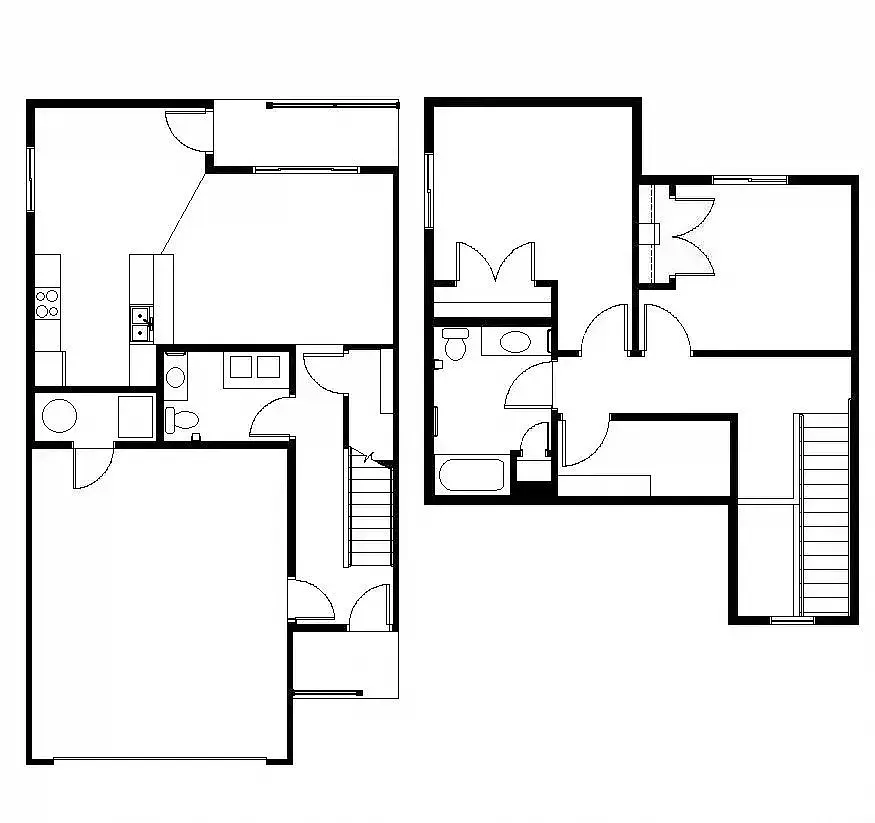 Floor plan 2 Bedroom Split Level