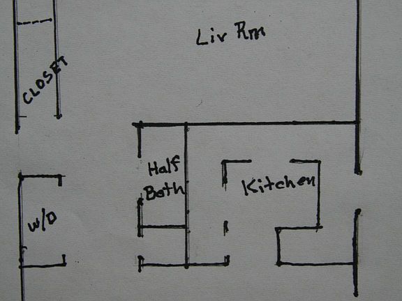 First floor has 2 living area, kitchen, closet and half bath