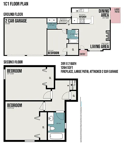 Floor plan 1C1 Townhome