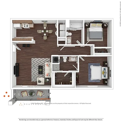 Floor plan Two Bedroom