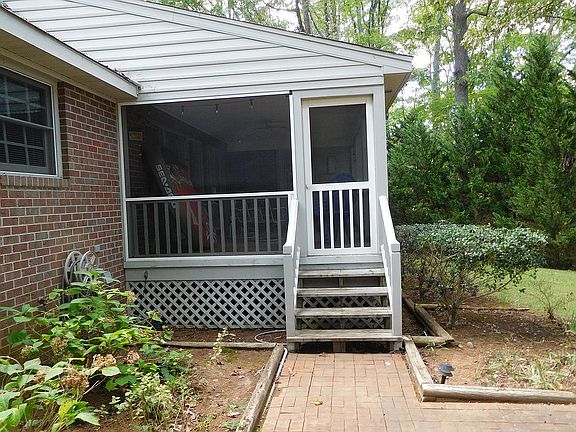 porch from brick patio
