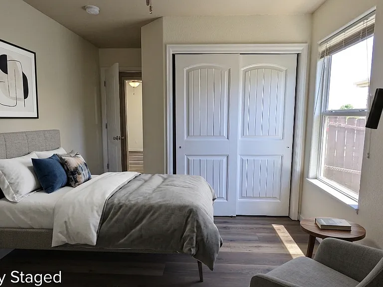 Virtually staged 12x10 bedroom