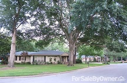 Exterior showing mature shady oaks
						:
						Massive, mature native oaks provide ample afternoon shade.