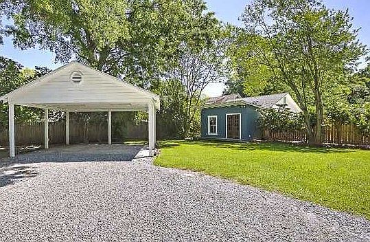 Carport and storage shed