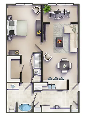 Floor plan The Currituck Sunroom