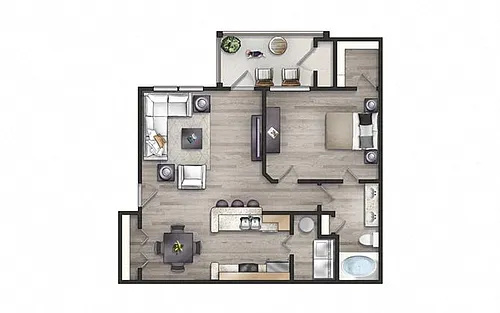 Floor plan Poinsett II Newly Renovated
