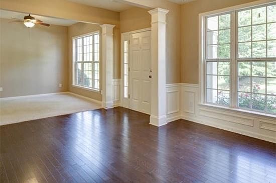 dining room & living room (hardwoods now in living room)